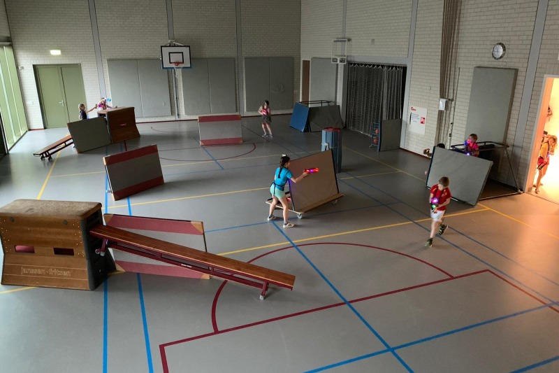 Lasergamen in de gymzaal